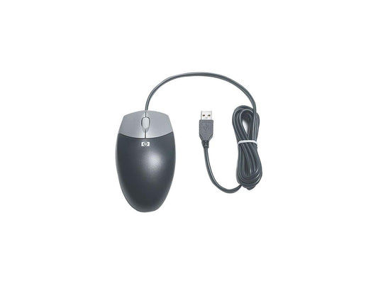 *BRAND NEW* OEM HP USB 2-Button Optical Mouse - Black/Silver