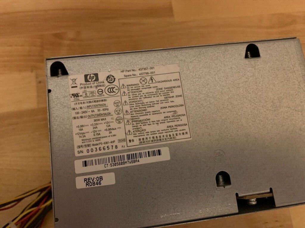 HP GRIZZLY 365W BL PFC POWER SUPPLY